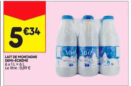 lait de montagne demi-écrémé