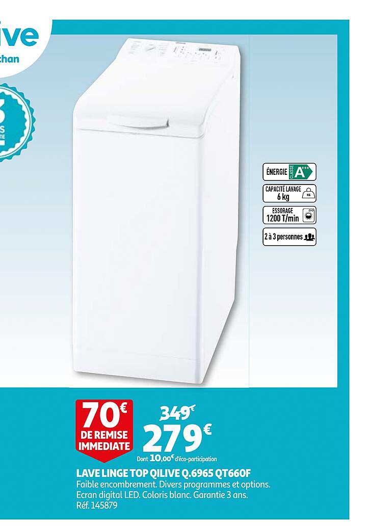 lave linge top qilive q-6965 qt660f