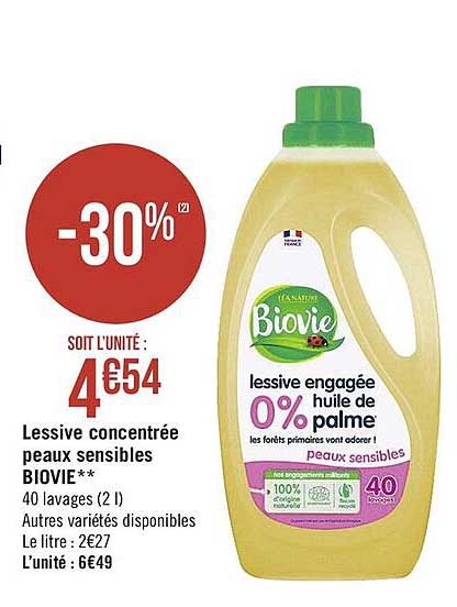 Lessive Concentrée Peaux Sensibles Biovie