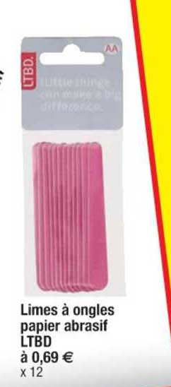 limes à ongles papier abrasif ltbd