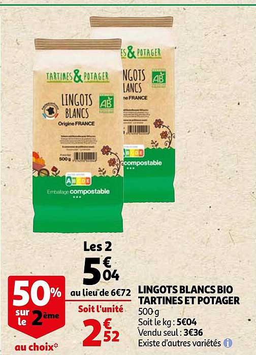 lingots blancs bio tartines et potager