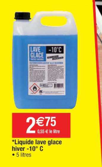 liquide lave glace hiver -10° c