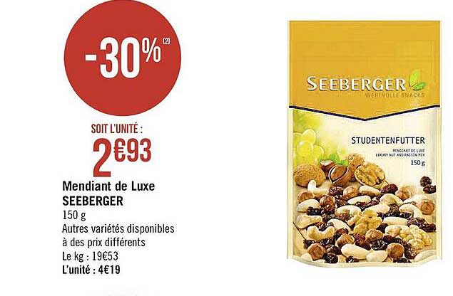 mendiant de luxe seeberger