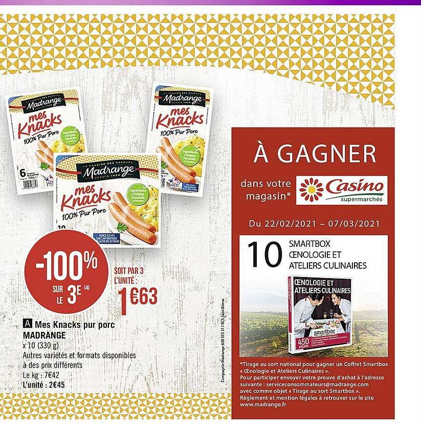 mes knacks pur porc madrange