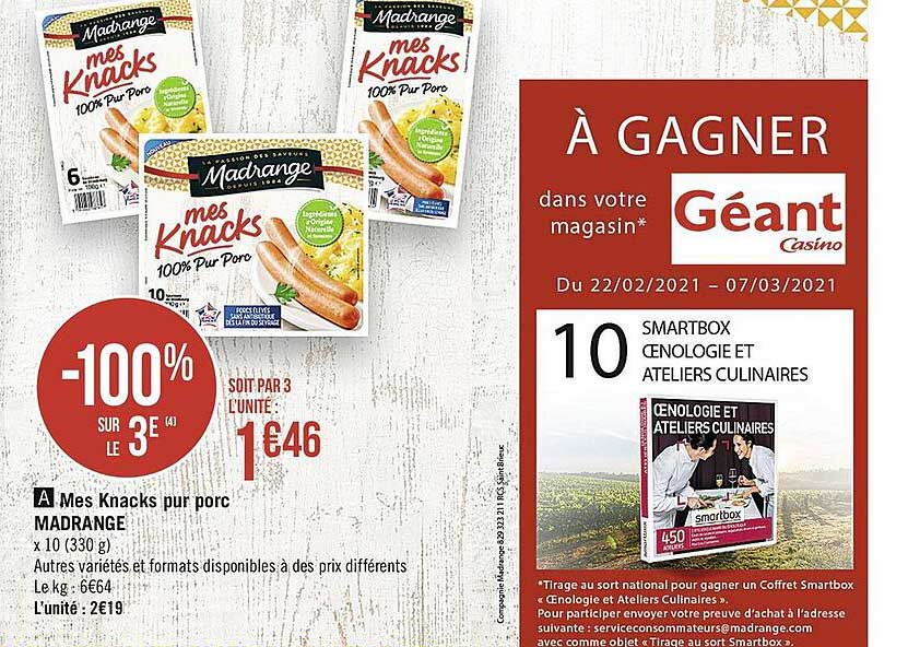 mes knacks pur porc madrange