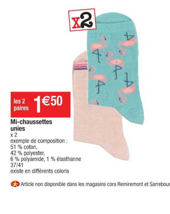 mi-chaussettes unies