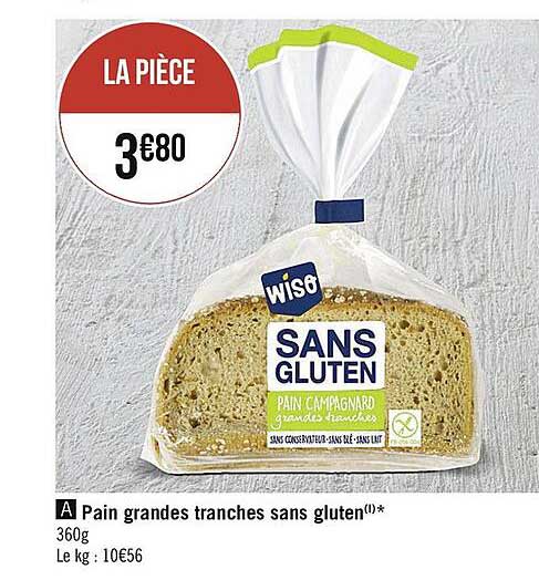 Pain Grandes Tranches Sans Gluten