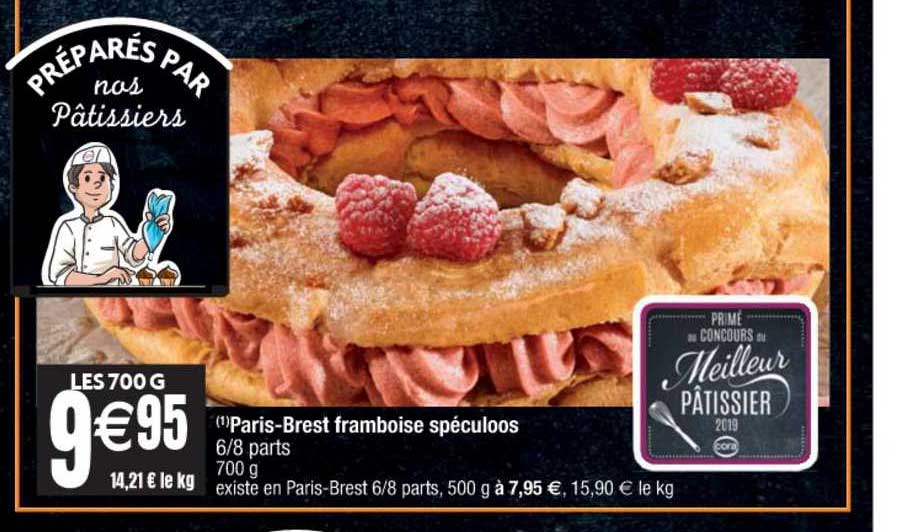 paris-brest framboise spéculoos