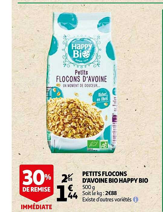 petits flocons d'avoine bio happy bio
