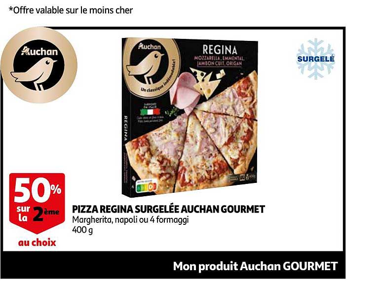 Pizza Regina Surgelée Auchan Gourmet