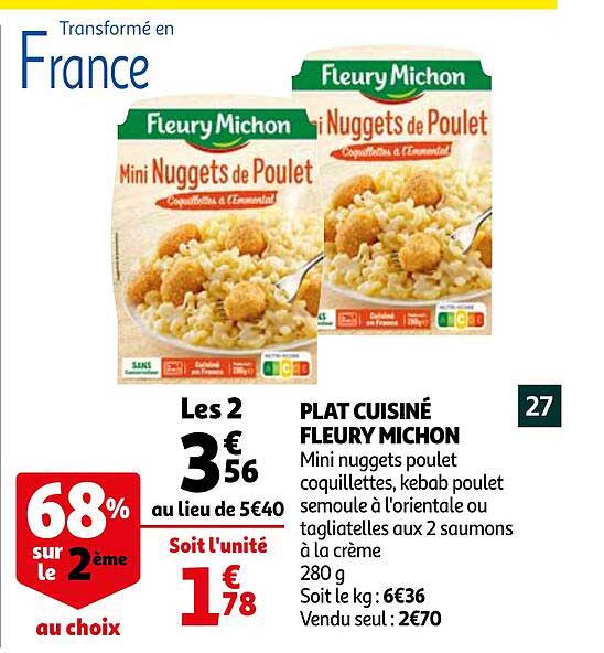 plat cuisiné fleury michon