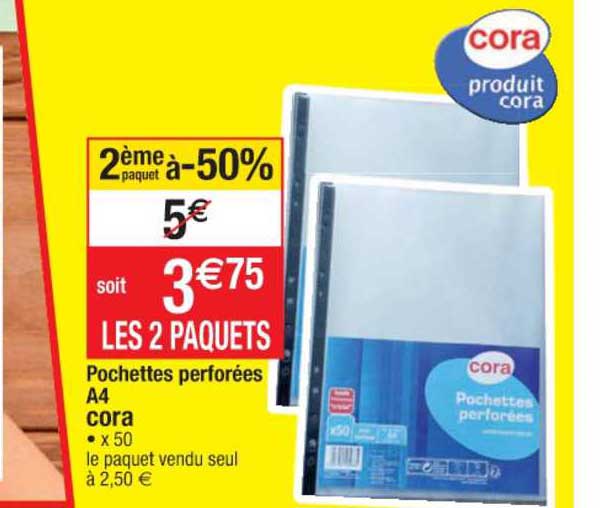 Pochettes Perforées A4 Cora