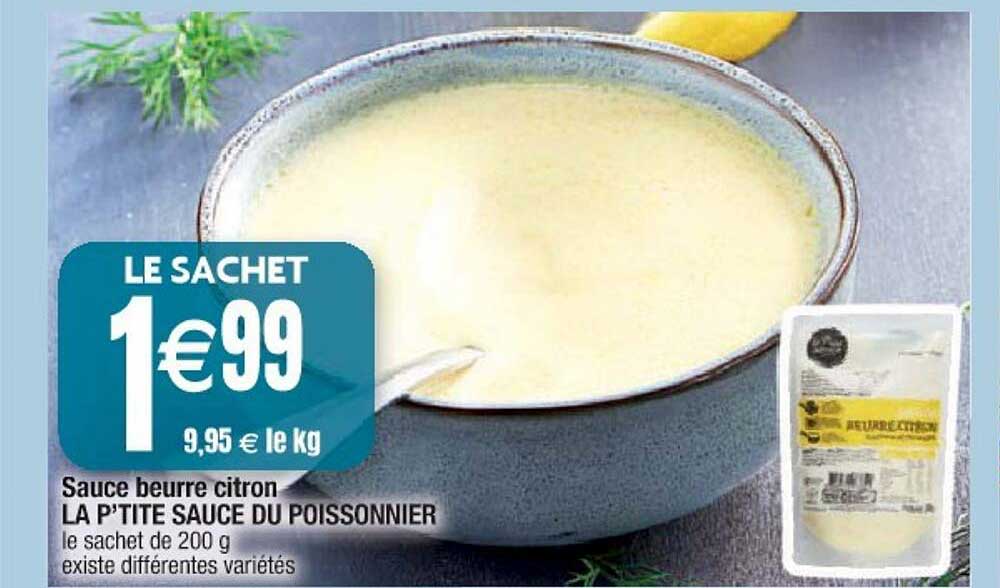 sauce beurre citron la p'tite sauce du poissonnier
