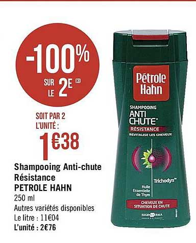 shampooing anti-chute résistance pétrole hahn