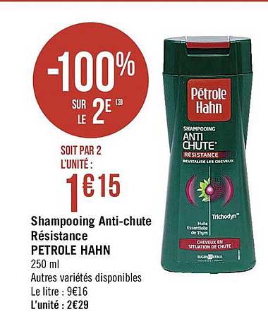 shampooing anti-chute résistances pétrole hahn