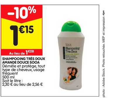 Shampooing Très Doux Amande Douce Sooa
