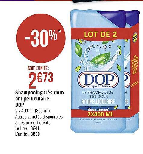 shampooing très doux antipelliculaire dop