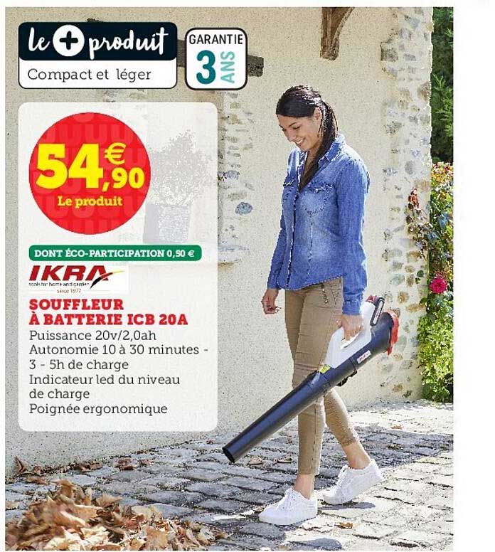 souffleur à batterie icb 20a ikra