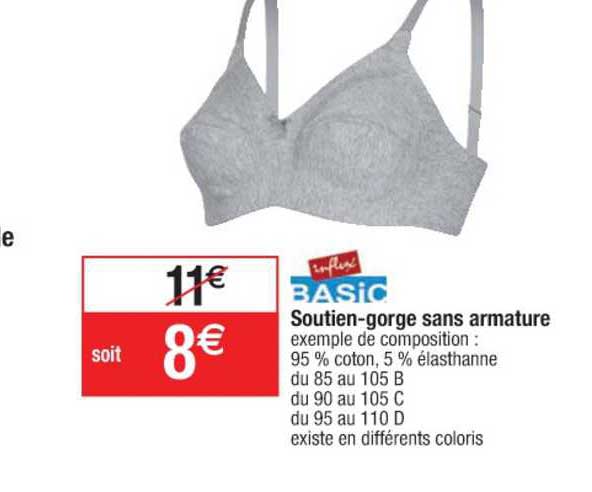 soutien-gorge sans armature influx basic