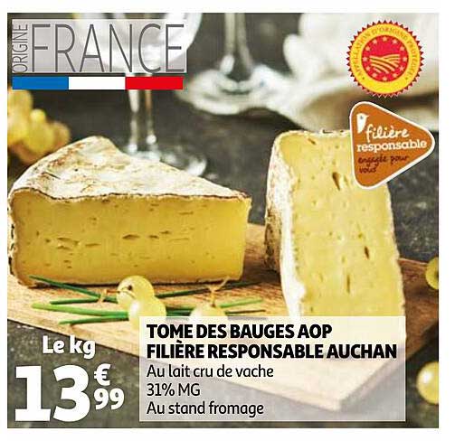 tome des bauges aop filière responsable auchan