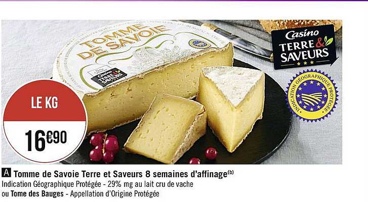 Tomme De Savoie Terre & Saveurs 8 Semaines D'affinage