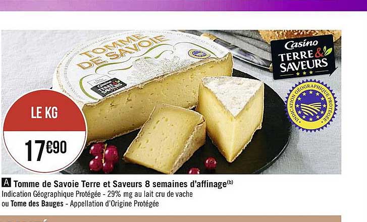 tomme de savoie terre et saveurs 8 semaines d'affinage