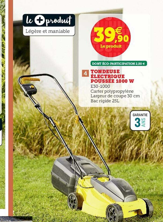 tondeuse électrique poussée 1000 w