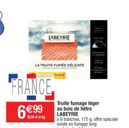 truite fumage léger au bois de hêtre labeyrie