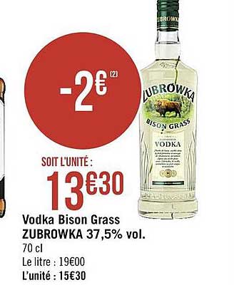 vodka bison grass zubrowka 37,5% vol.