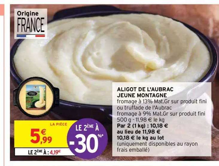 aligot de l'aubrac jeune montagne
