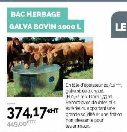 bac herbage galva bovine 1000 l
