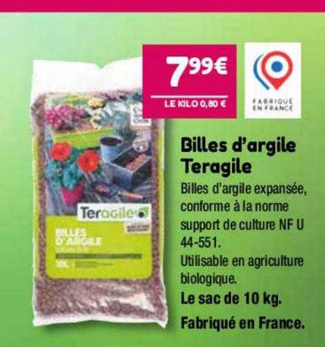billes d'argile teragile