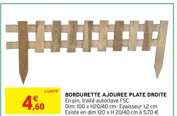 bordurette ajourée plate droite