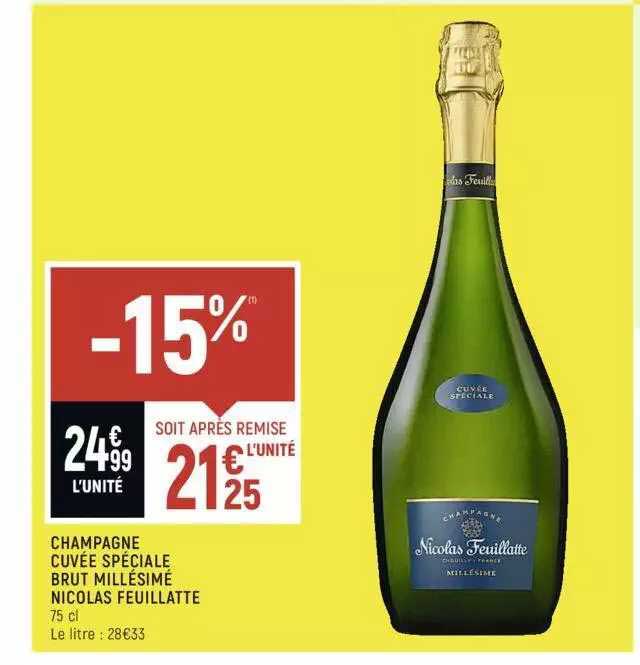 champagne cuvée spéciale brut millésimé nicolas feuillatte