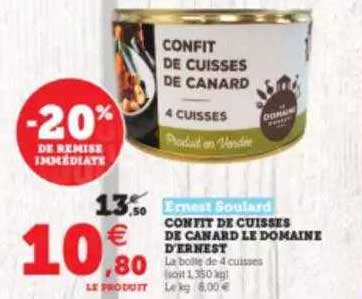 confit de cuisses de canard de domaine d'ernest