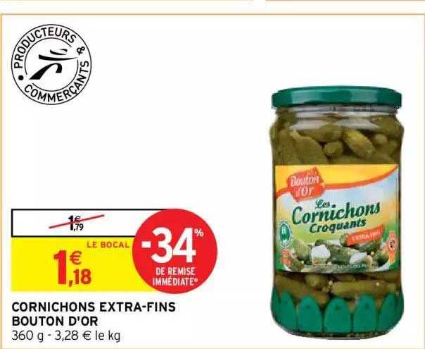 Cornichons Extra-fins Bouton D'or