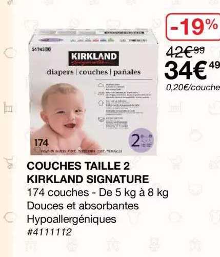 Couches Taille 2 Kirkland Signature