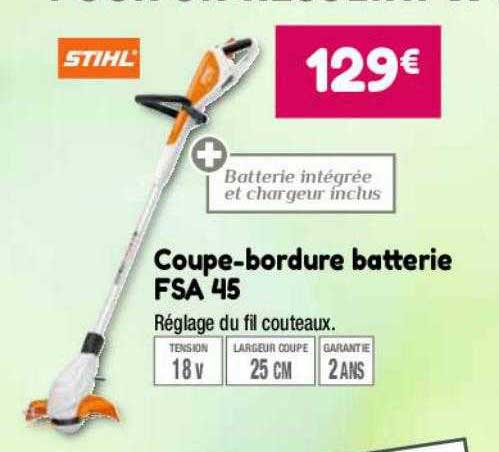 coupe-bordure batterie fsa 45