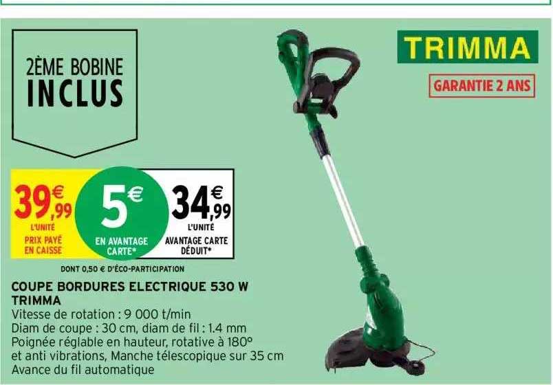 coupe bordures électrique 530 w trimma