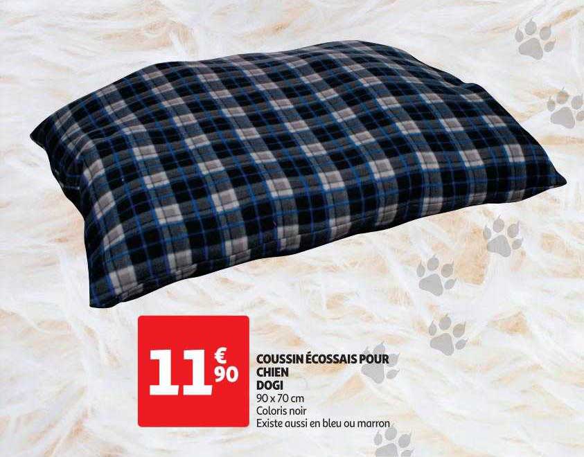 coussin écossais pour chien dogi