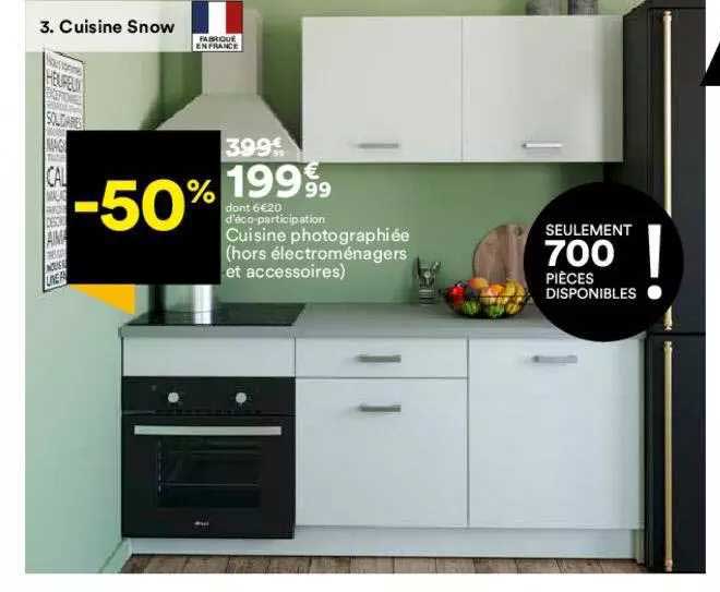 cuisine photographiée (hors électroménagers et accessoires)