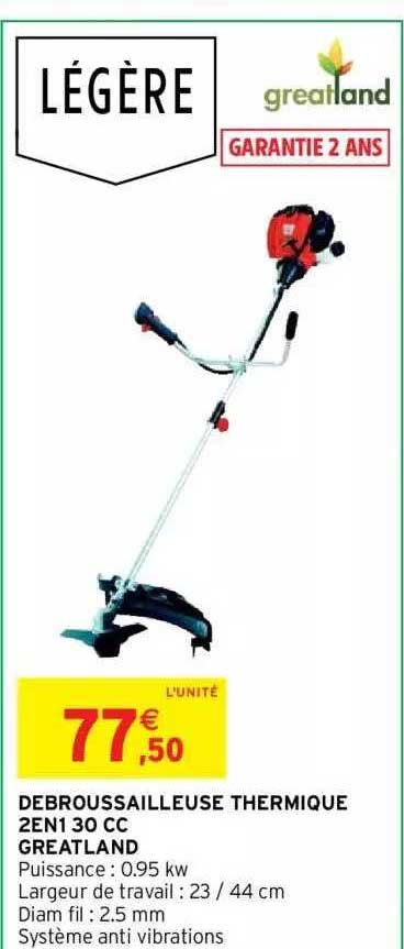 débroussailleuse thermique 2 en 1 30 cc greatland
