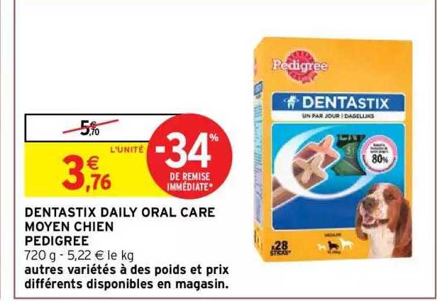 dentastix daily oral care moyen chien pedigree