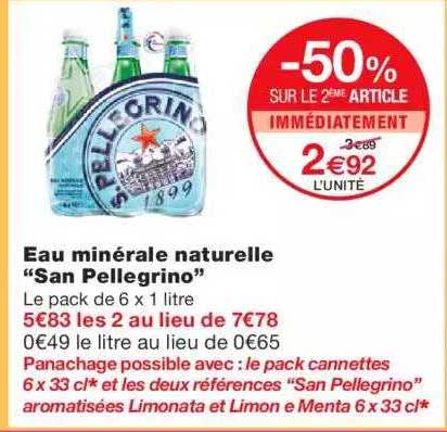 eau minérale naturelle "san pellegrino"