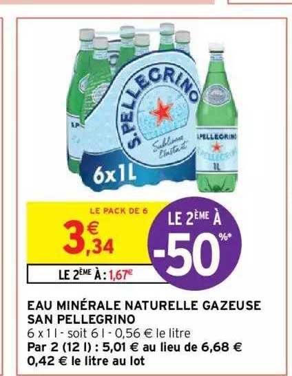 eau minérale naturelle gazeuse san pellegrino
