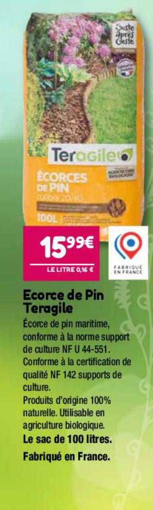 écorce de pin teragile