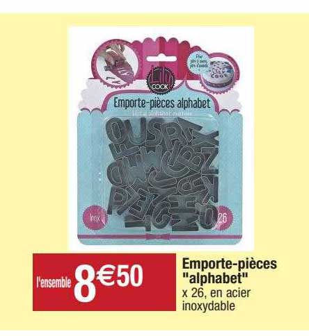 emporte-pièces "alphabet"