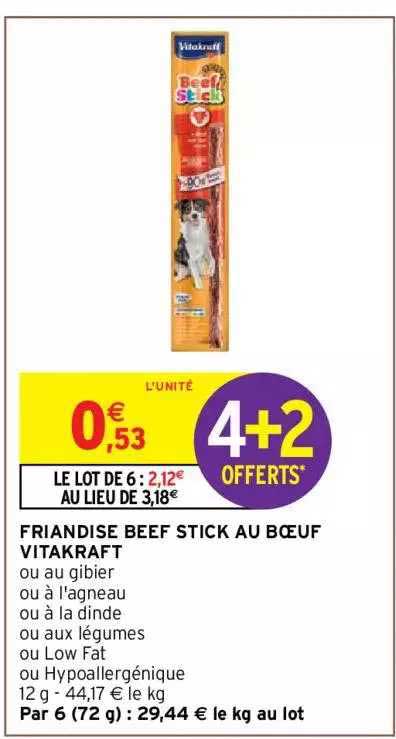 friandise beef stick au bœuf vitakraft