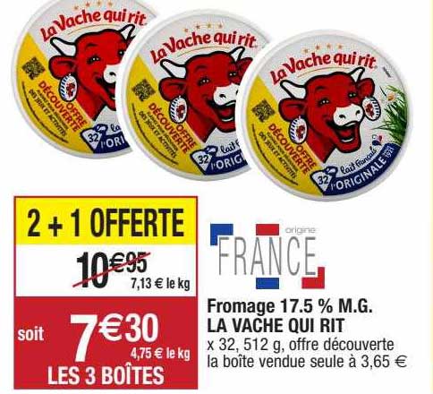 fromage 17.5% m.g. la vache qui rit