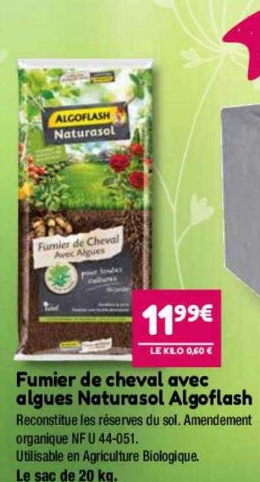 fumier de cheval avec algues naturasol algoflash